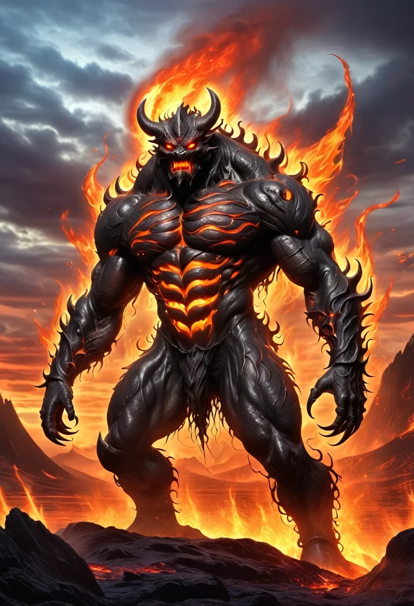 Lava Demon World，Transparent Nightmare Lava Beast，Magical lava creatures，phantom attack，