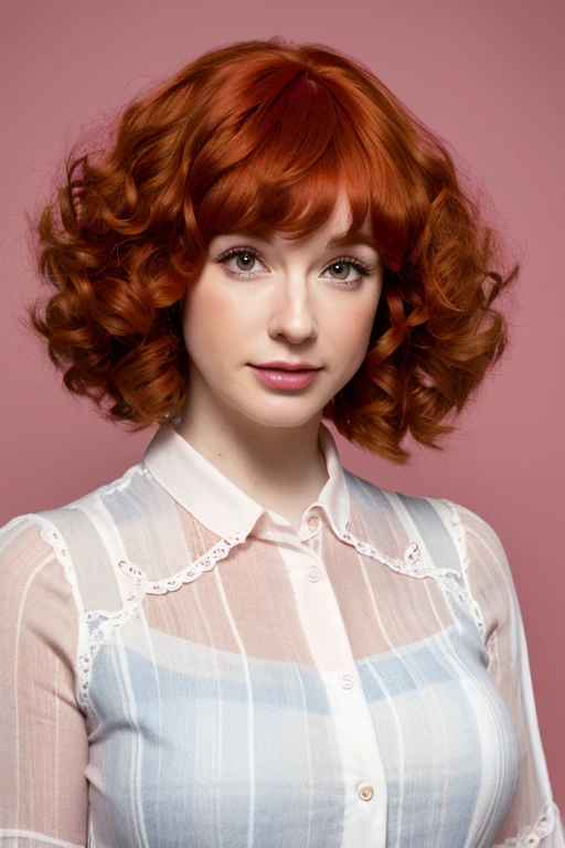 Christina Hendricks with curly red hair