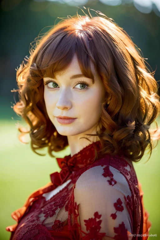 Christina Hendricks with curly red hair