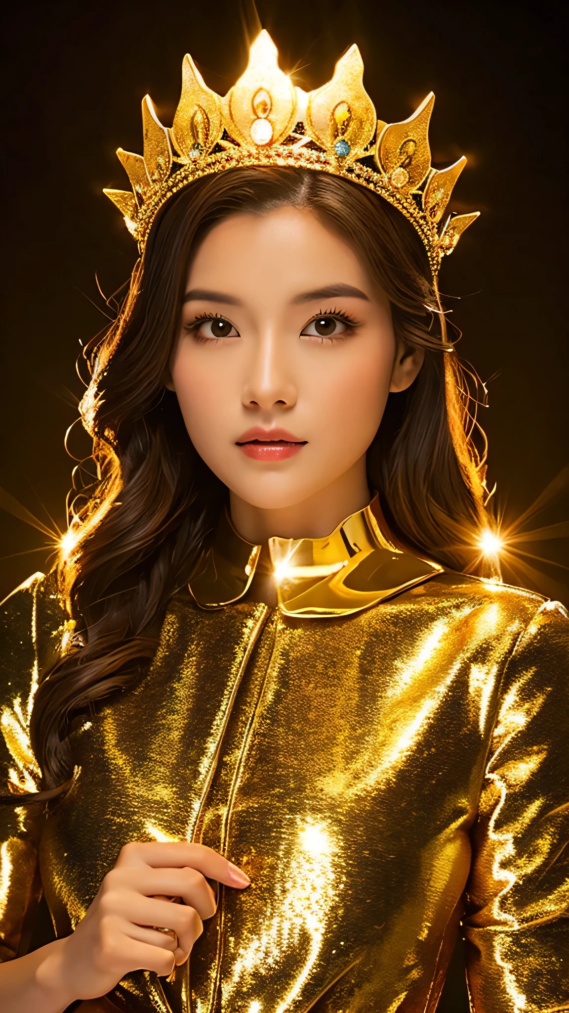 woman gold mystery Light crown