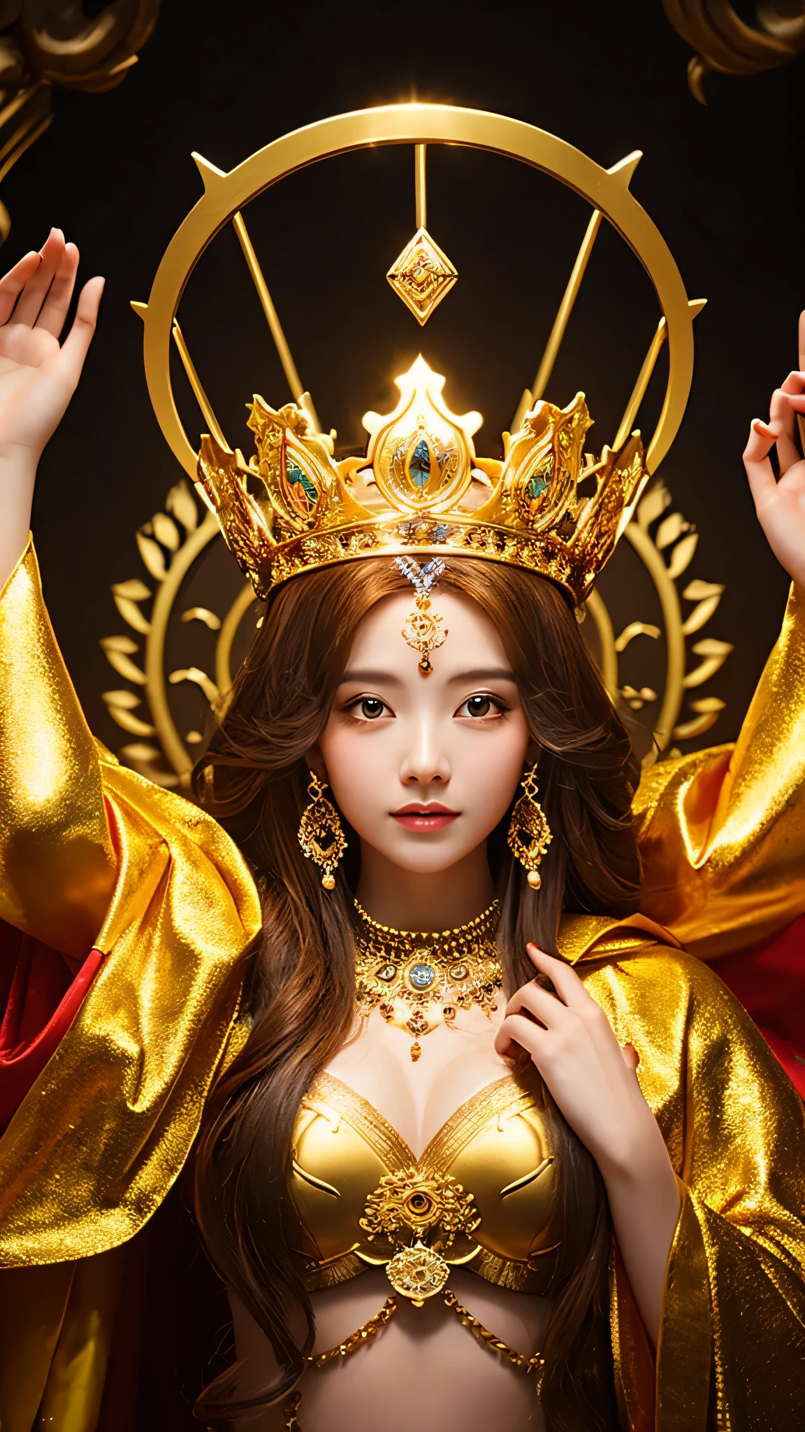 goddess gold crown