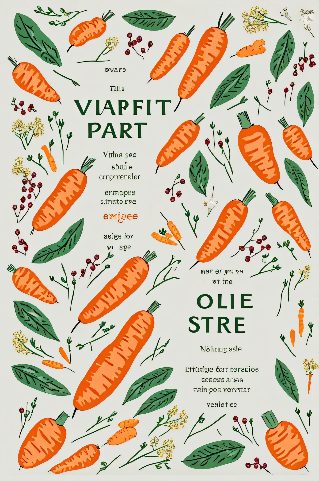 vintage style carrot vegetable seed packet cover art illustration 