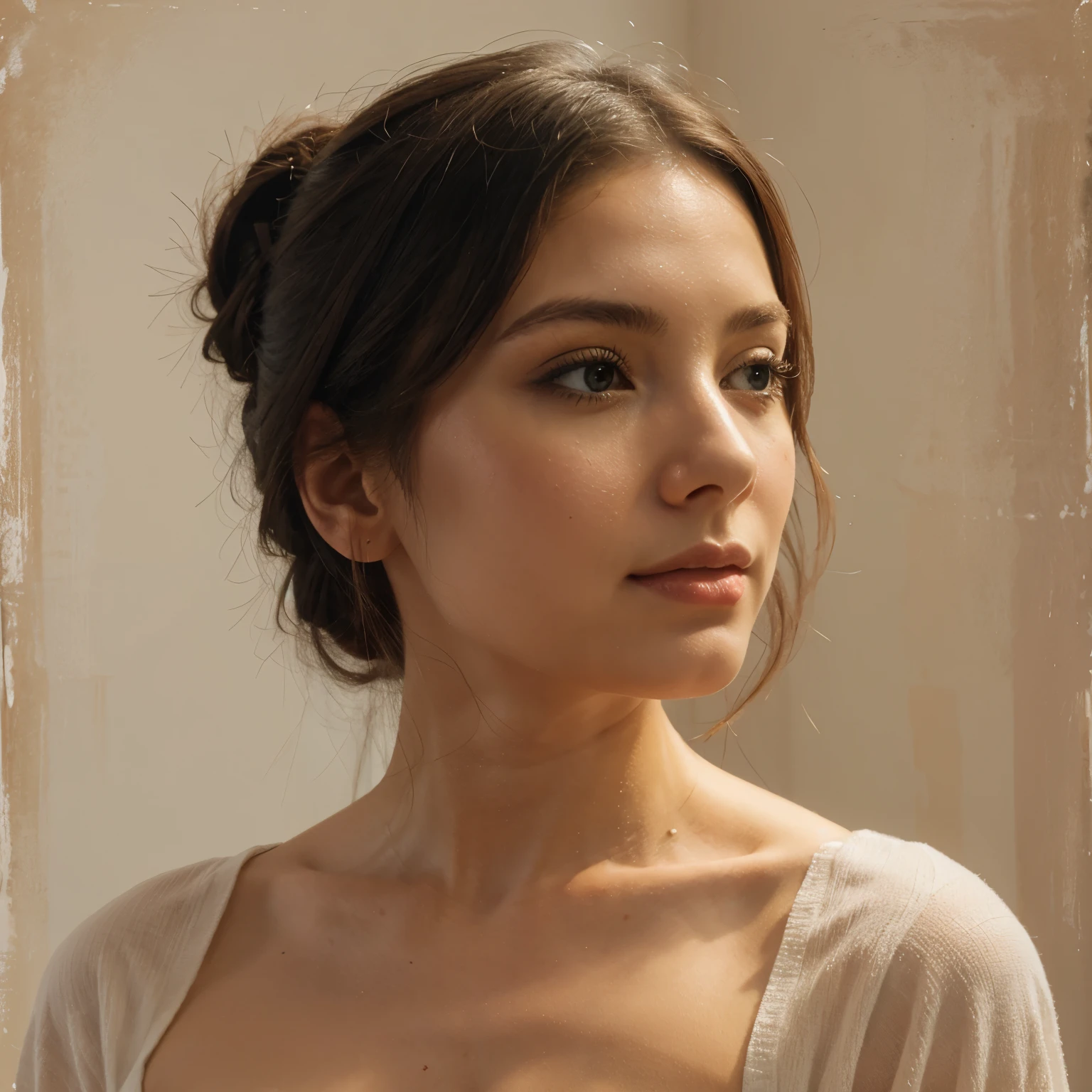 Painting of a woman in soft colors