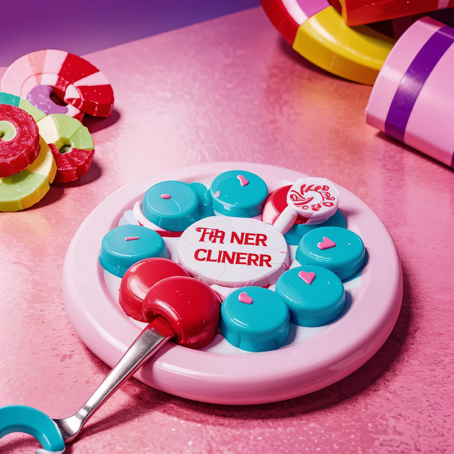 Candy land with a text where CandyIslandClicker is written