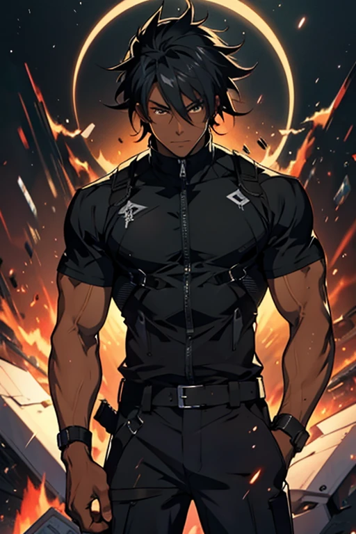 Anime male , 4k 8k , FHD UHD, dark skin ,
