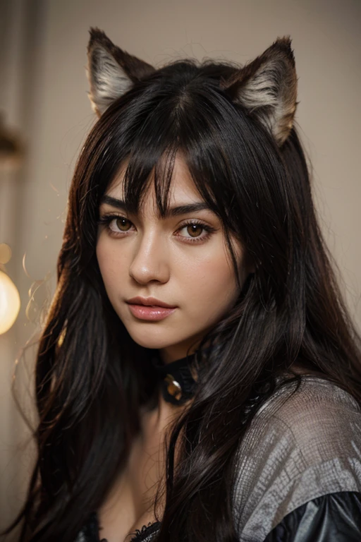(Wolf), Full body, a close up of a woman with long hair wearing a wolf costume, a character portrait of Yang J, art station, furry art, beautiful werewolf from anime, extremely detailed artegerm, portrait of Ahri, anime Wolffgirl, detailed anime character art, even model | artegerm, attractive wolf girl, beautiful young wolf, very beautiful cute little wolf