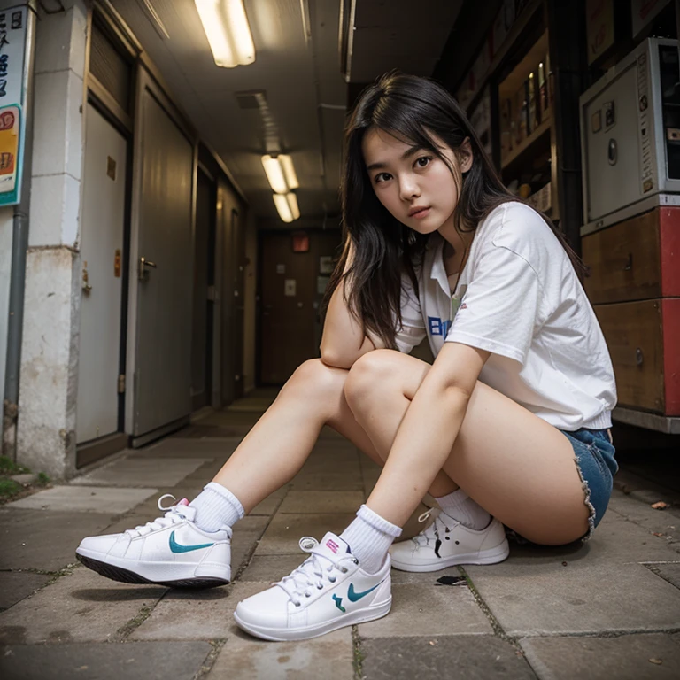 Taiwanese girl 18 years old with perfect childish face and kicks
