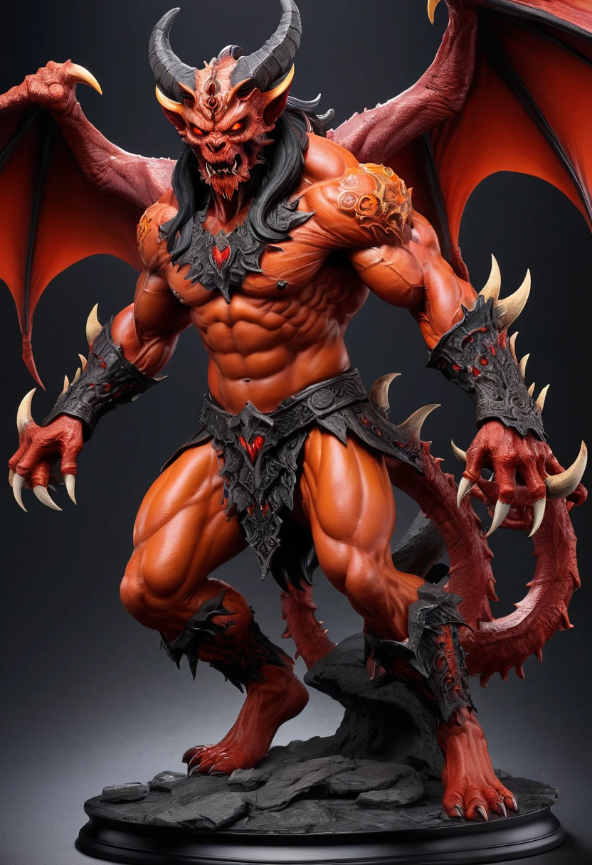 Lava Demon, (masterpiece, best quality, Professional, perfect composition, very aesthetic, absurdres, ultra-detailed, intricate details:1.3)