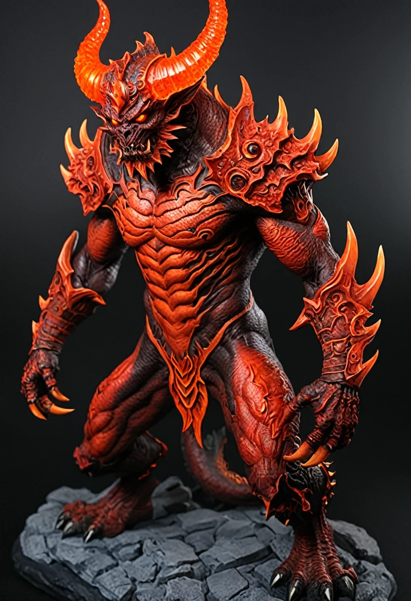 Lava Demon, masterpiece, best quality, Professional, perfect composition, very aesthetic, absurdres, ultra-detailed, intricate details