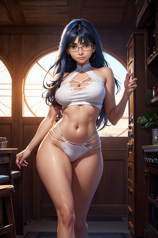 Portrait of {Mia Khalifa}, Action {Cute photoshoot (3) (open leg)},bare smooth and soft skin, big dreamy eyes, beautiful intricate, symmetrical colored hair, wide anime eyes, soft lighting, detailed face, by makoto shinkai, stanley artgerm lau, wlop, rossdraws, concept art, digital painting, looking at camera