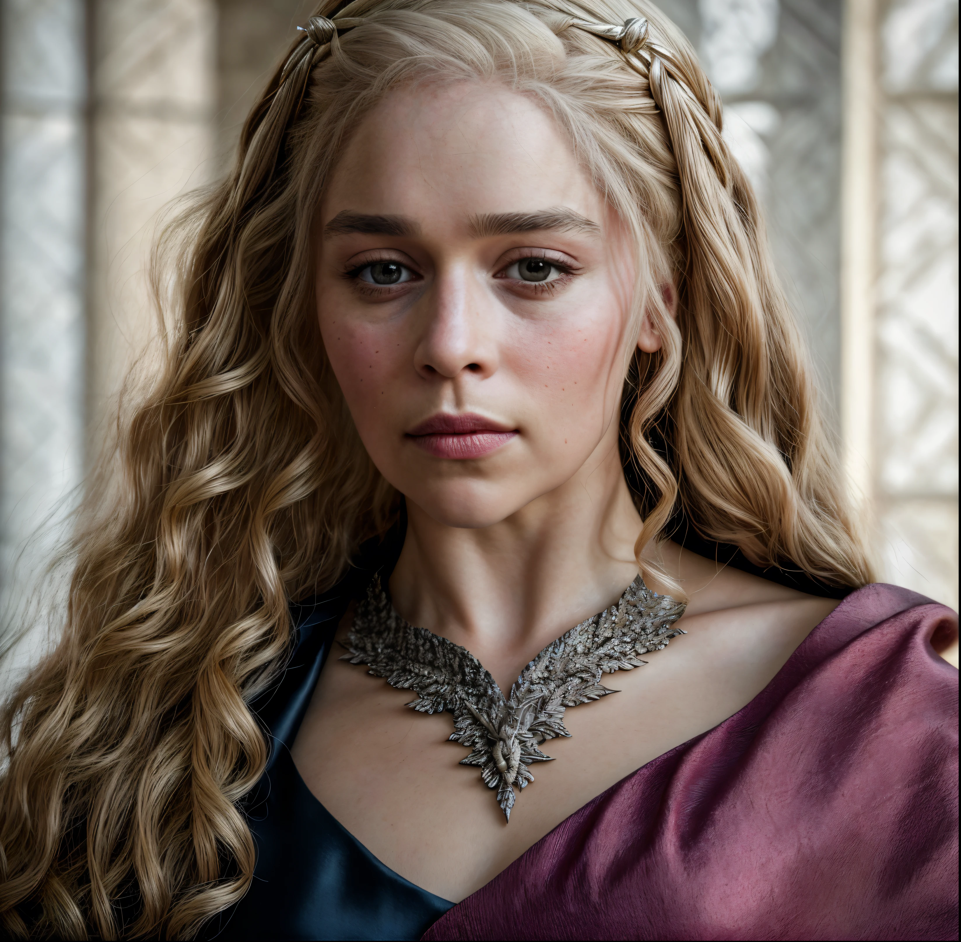 masterpiece, stunning portrait photo of khls woman, front facing towards the camera, wearing Erotic mediaeval costumes, War Costumes , sharp focus, natural lighting, subsurface scattering, f2, 35mm, film grain, Regal Beauty, Regent Queen, silk satin, linen clothes, beautiful ruler queen, sexiest majestic queen dress, 
  