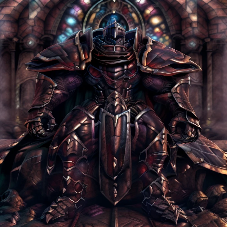 (masterpiece, best quality, detailed:1.2) (Pokémon) LUCARIO, detailed full body, a knight's mechanical armor, glowing wide and heavy armor, wears full body armor. massive muscles, huge pecs, chiseled abs, huge pectorals, exaggeratedly huge muscles. wearing a cloak. unusually developed muscular body big muscle, pecs, triceps, traps, waist narrow, unusually developed muscular body, Dark knight, BlackKnight_fe, The claws are sharp, Sharp teeth, He wears a black cloak on his back. sitting on the throne,