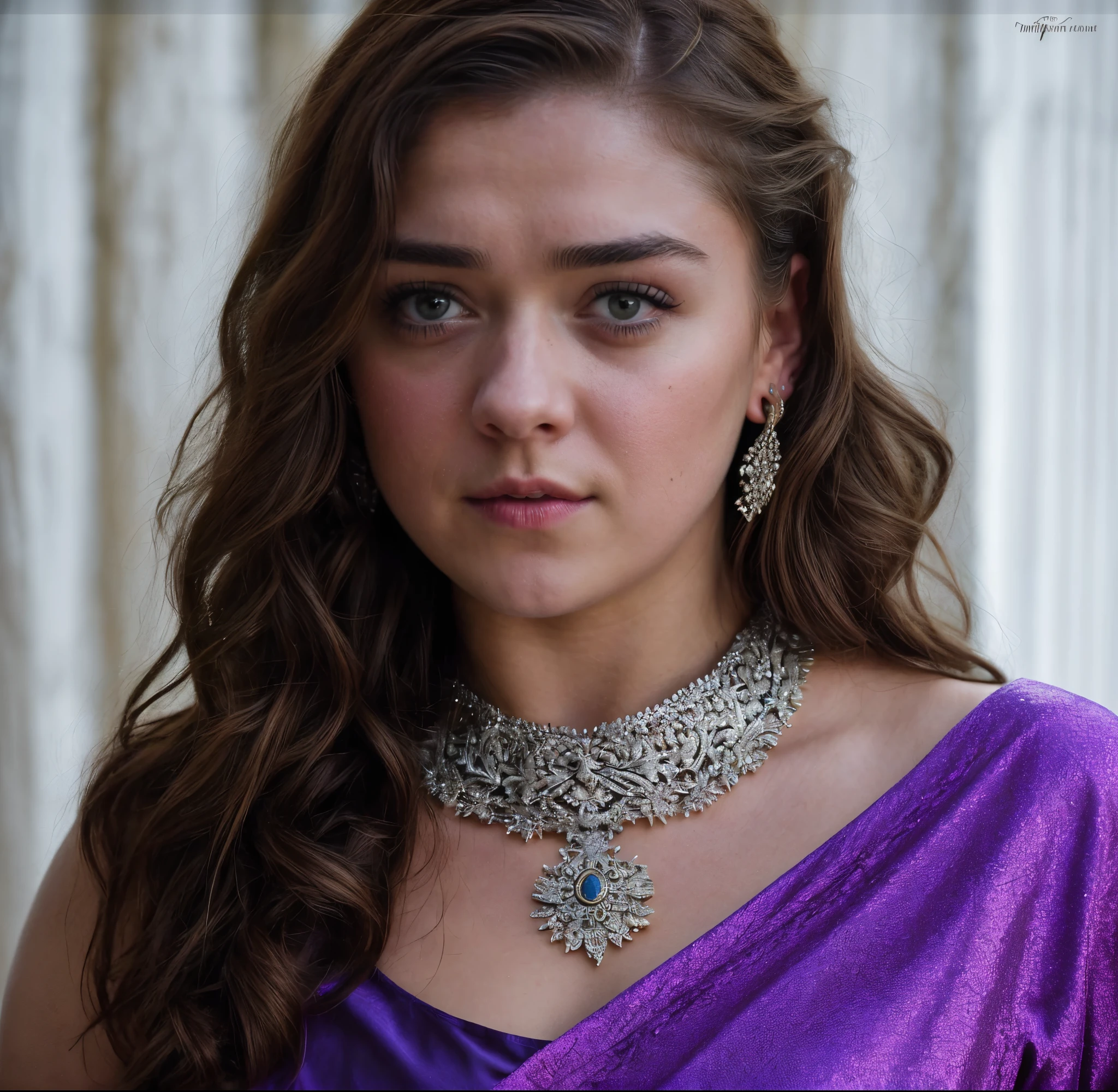 Foto RAW, Arya Stark, Extremely gorgeous lady, Arya Stark PLAYED BY MAISIE WILLIAMS, Queen Arya Stark, she  a mature woman now, milf, sexy mediaeval battle dress, gladiator woman, body, 40 years old Woman, Roman slave dress, cotton dress, busty mediaeval costumes, body revealing costumes, perky breast, big natural breast, erotic costumes, lusty physique, seductive figure can capture every people's attention, Game of thrones costumes, revealing captivating figure, Mediaeval costumes, revealing clothes, A tomboy, she would rather fence than dance, warrior queen , game of thrones screen caps, Game of Thrones Series, (pele altamente detalhada: 1.2), 8k UHD, DSLR, soft-lighting, alta qualidade, grain of film, Fujifilm XT3, flawless picture, highly detailed, detailed Beauty, intricate, 32k, sharp picture,