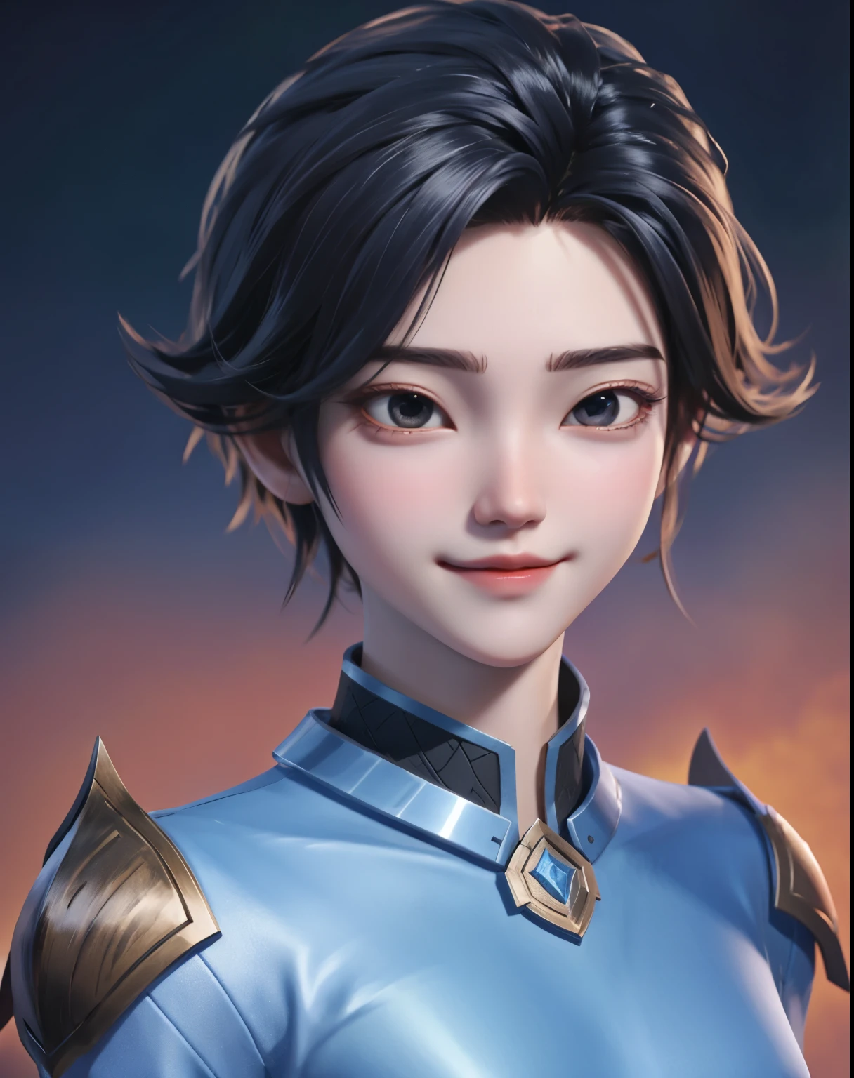best quality, Lancelot mobile legends character with creepy face,cartoon model