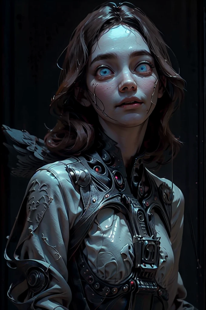 Space, distant stars, fantastic image. Face. Figure. Graceful shapes. Graceful girl.
(High quality), (stylization - animation, realism). Dark cool colors are mixed with warm shades.
Angel girl, photorealistic, cinematic picture, high detail, full black hole, 8K. dynamic expressive image (1 girl; 1.3), Solo, (((Very detailed eyes and face))), Beautiful detailed eyes. masterpiece, best quality, full-length portrait, amazing beauty, dynamic pose, gentle face, and bright eyes. (Front) She wears a sheer, semi-sheer dress that shows off her slender figure. She is an angel who descended into the underworld. She is a savior, a light in a dark kingdom, emitting a soft glow. High detail, other worlds, firelight, detail, high quality, low light, dark environments - the scary cinematic setting is great. Girl with white skin, realistic detailed skin, clear focus, volumetric fog near the floor, 8k, UHD, DSLR, high quality, film grain. photorealism, lomography, fantastic dark art, utopian reality.