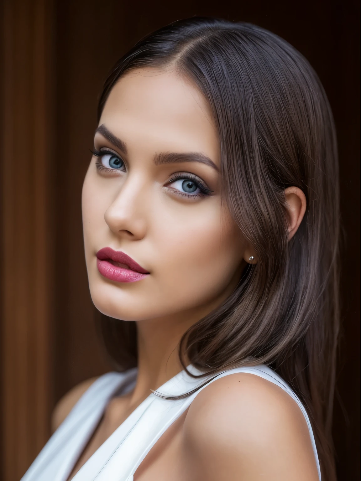 (Best quality,8K,A high resolution,Masterpiece:1.2, DSLR, 16k ),Ultra-detailed,(Realistic,Photorealistic,photo-realistic:1.37),Portrait, Creative style artwork, Historical, classical, Sophisticated, plethora of colors ,Highly detailed, Soft lighting, luxurious environment , black dress, there is young woman , girl wearing a violet classy royal dress, performing a music video, slim fit (oval perfect shape, asymmetrical face structure, perfect proportion, almond eye type, hazal eye color, detailed eyes, yellow hair color, 34 inch breasts, hourglass figure, slim body, pale white skin tone ,sexy girl, 23 years old, soft wavy hair, looking away, attitude expression, professional makeup, pink lips)