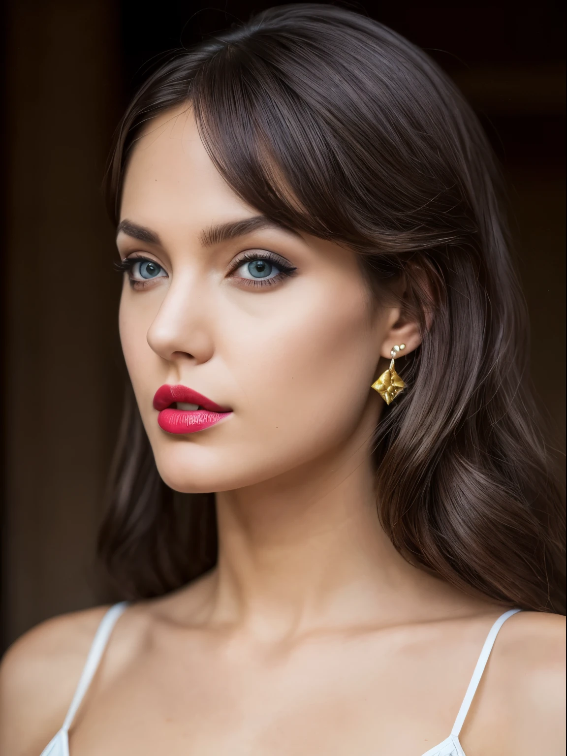 (Best quality,8K,A high resolution,Masterpiece:1.2, DSLR, 16k ),Ultra-detailed,(Realistic,Photorealistic,photo-realistic:1.37),Portrait, Creative style artwork, Historical, classical, Sophisticated, plethora of colors ,Highly detailed, Soft lighting, luxurious environment , black dress, there is young woman , girl wearing a blue classy royal dress, performing a music video, slim fit (oval perfect shape, asymmetrical face structure, perfect proportion, almond eye type, hazal eye color, detailed eyes, yellow hair color, 34 inch breasts, hourglass figure, slim body, pale white skin tone ,sexy girl, 26 years old, soft wavy hair, looking away, attitude expression, professional makeup, pink lips)