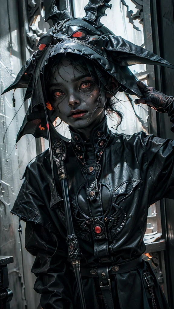 The prompt for the given theme is:
"black color, ram's head, Death's scythe, infernal horror, overlooking, tattered clothes, downward gaze, illustrations, highres, ultra-detailed, dark fantasy, sharp focus, vivid colors, dramatic lighting, bokeh"