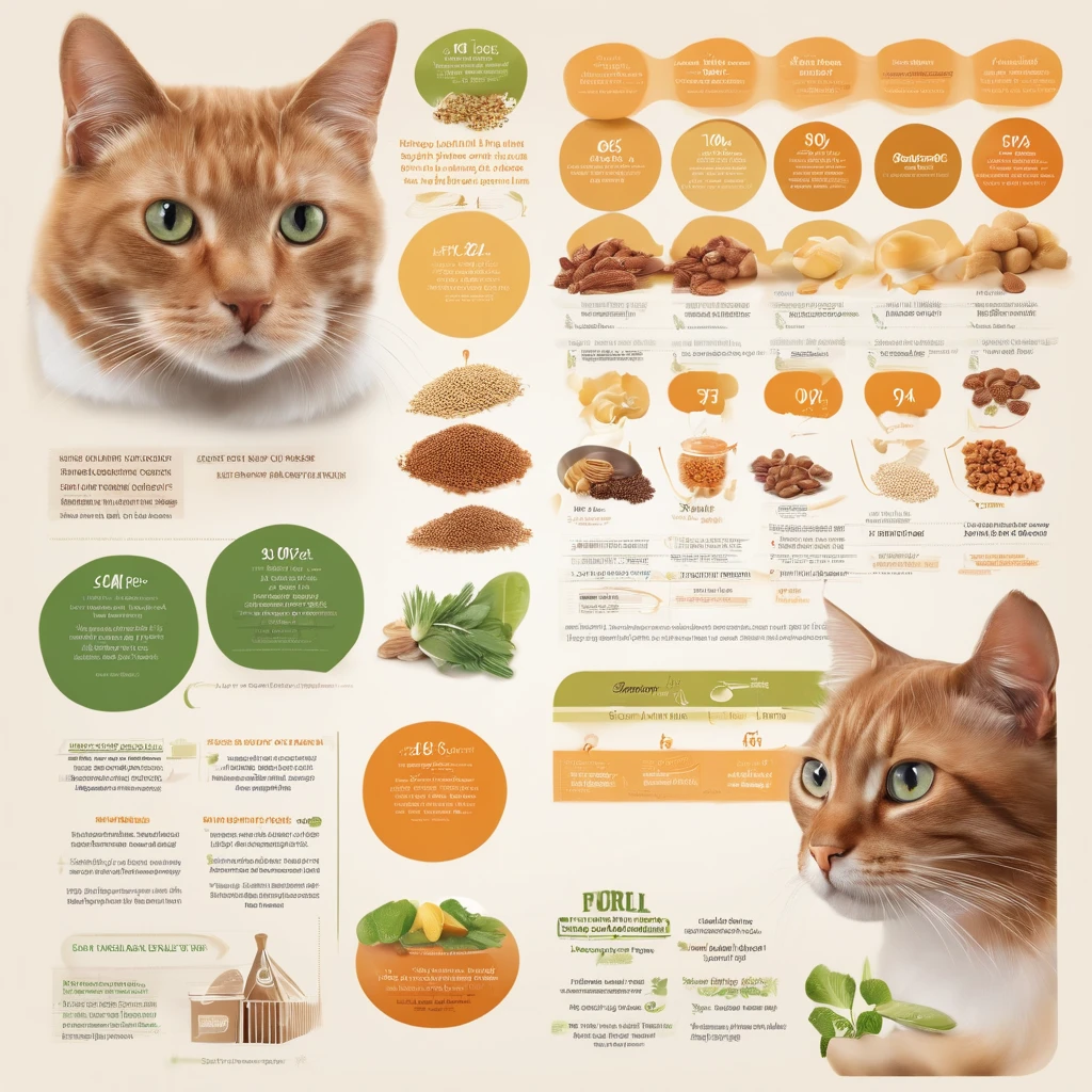 draw a beautiful infographic for the cat food product