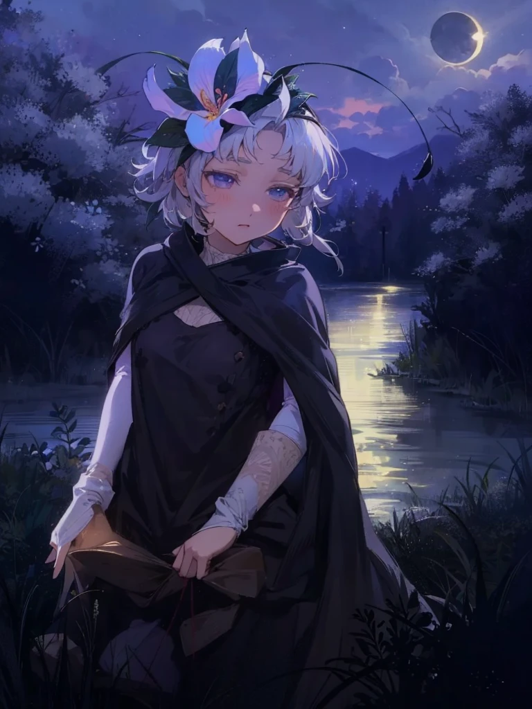 Moonlight, flowers