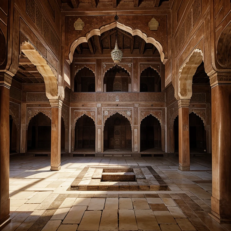 Mughal architecture courtyards internal image landscape Mughal interior