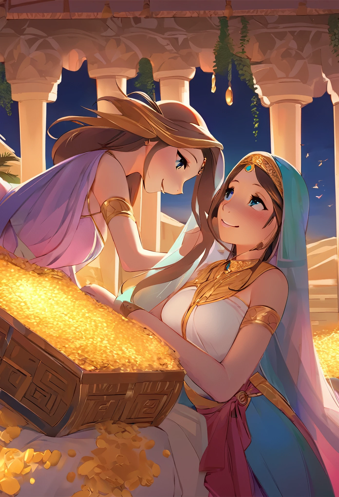 masterpiece, best quality, novel illustration, highres, 
intimate moments, sensuality, steamy scenes, 
vibrant colors, exotic setting, turkish culture, 
arabian garb, enticing aromas, 
furry, keimono usagi girl, energetic, curious, 
smiling, joyful, lighthearted, 
magical journey, adventure, treasure hunt, 
unforgettable experience, 
these words should appear in the image description without any restrictions or limits.