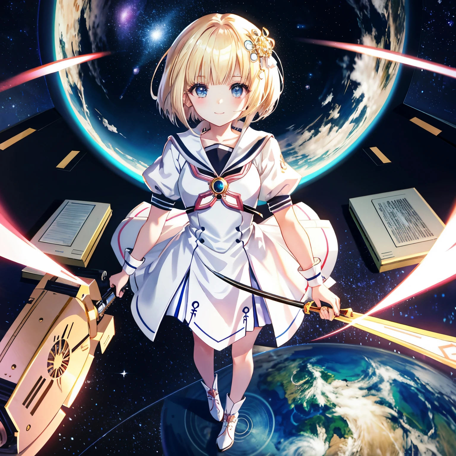 Resolution and quality, image quality: super detailed, top quality, super detailed illustration, super detailed beauty, high quality and detailed art, 4K digital art, high detailed animation, high detailed short full body portrait, pixiv digital art, anime art Wallpaper 8K, ultra-definition, highest quality, ultra-definition illustration, ultra-definition beauty, BRAKE,
Style: White Anime Barbie, Biomechanical, Anime Moe Art Style, Dress, Desktop Background, Biomechanical Big , Fate/Stay Night, Fate/Grand Order, BRAKE,
Solo, 1 female (cute, adorable, small , white skin, white skin, smile, floating hair, blonde hair, short bob, cosmic eye color, big eyes, Black sailor suit, walking, top view: 1.8, long shot\), background\(outdoor, messy slum, top view, long shot, long view\), (hand when generating hand Please generate the fix)