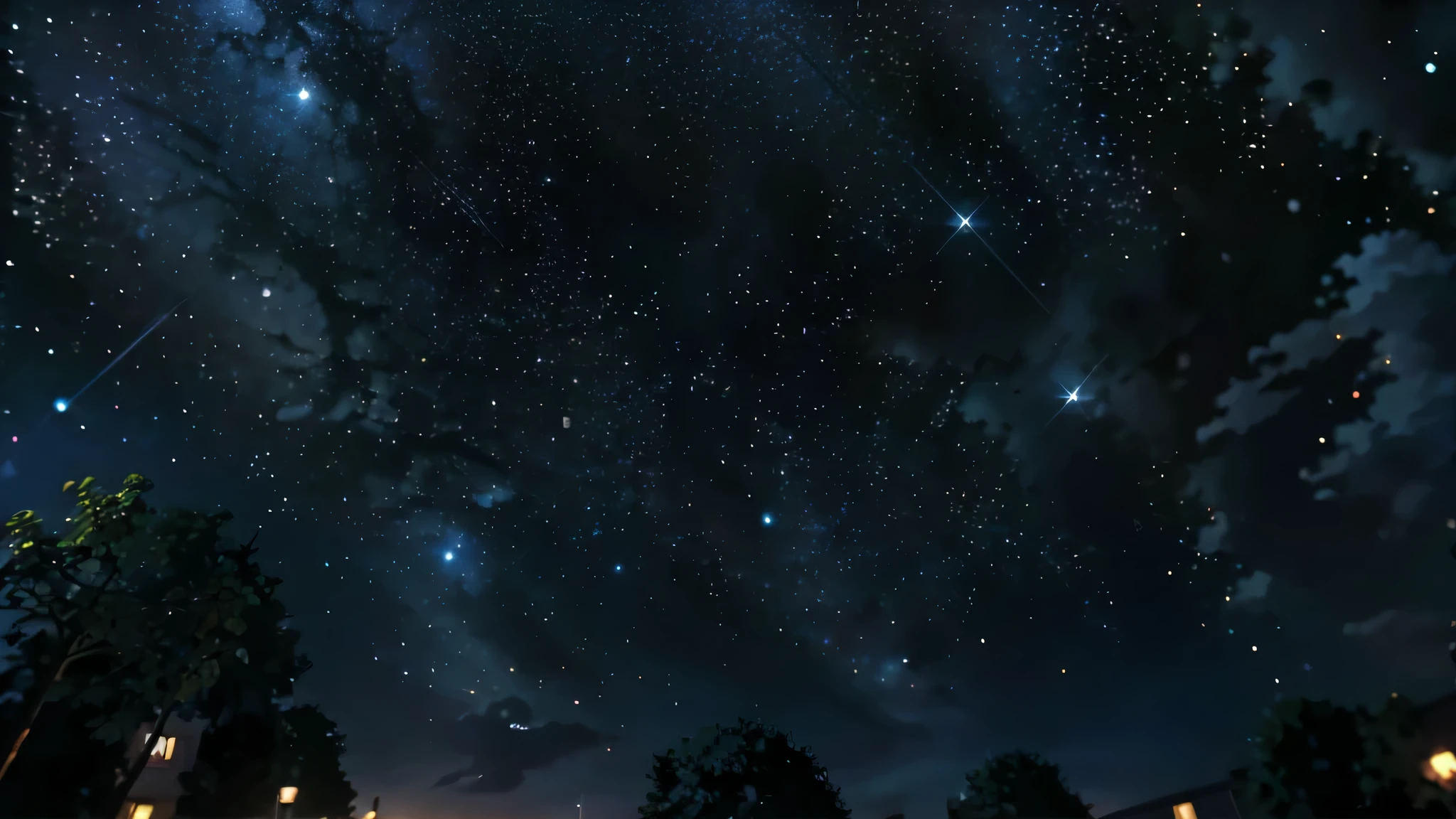 a beautiful starry sky 