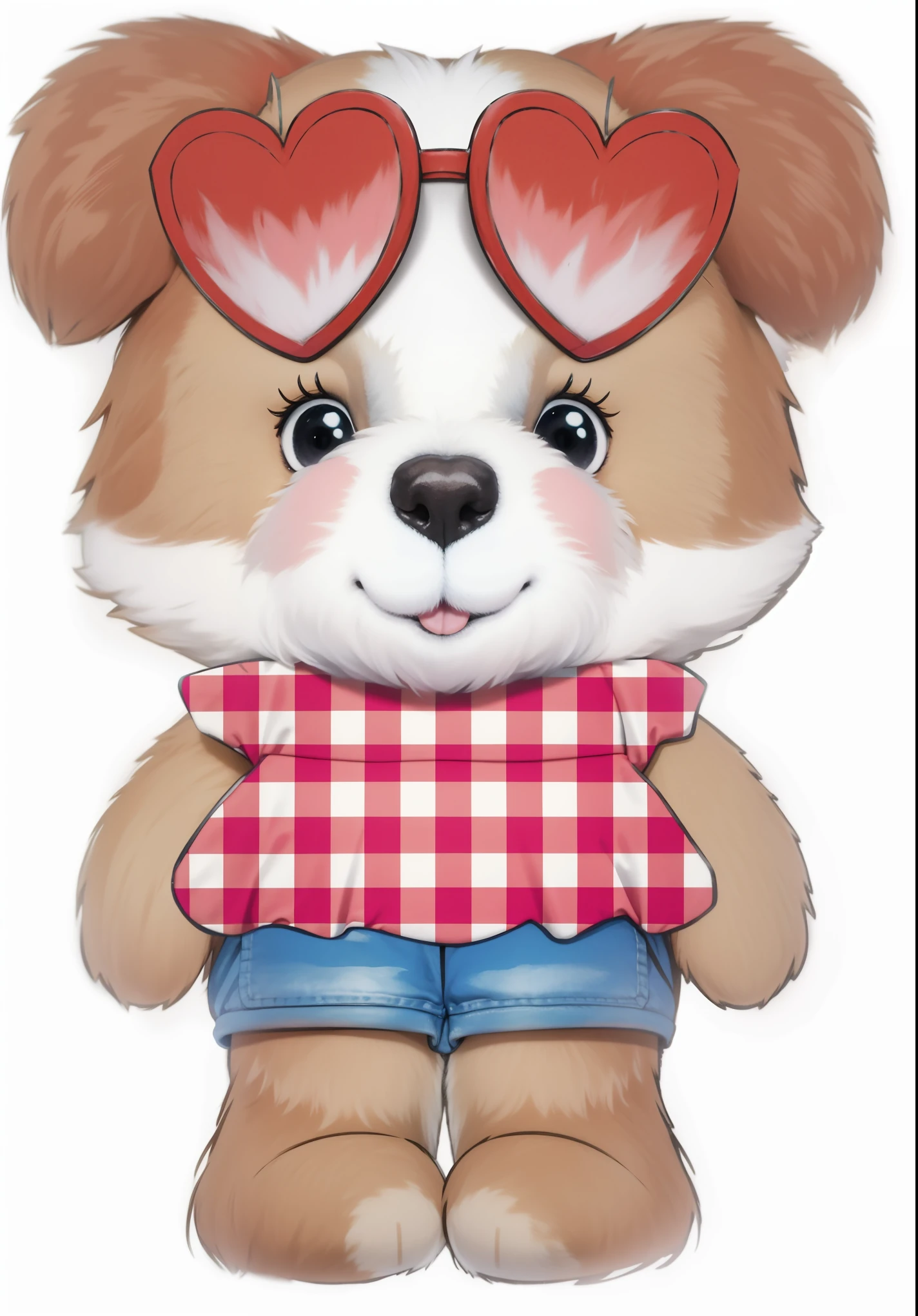 cachorro aquarela realista altamente detalhado! 8k, urso pelucia feminino fofo,