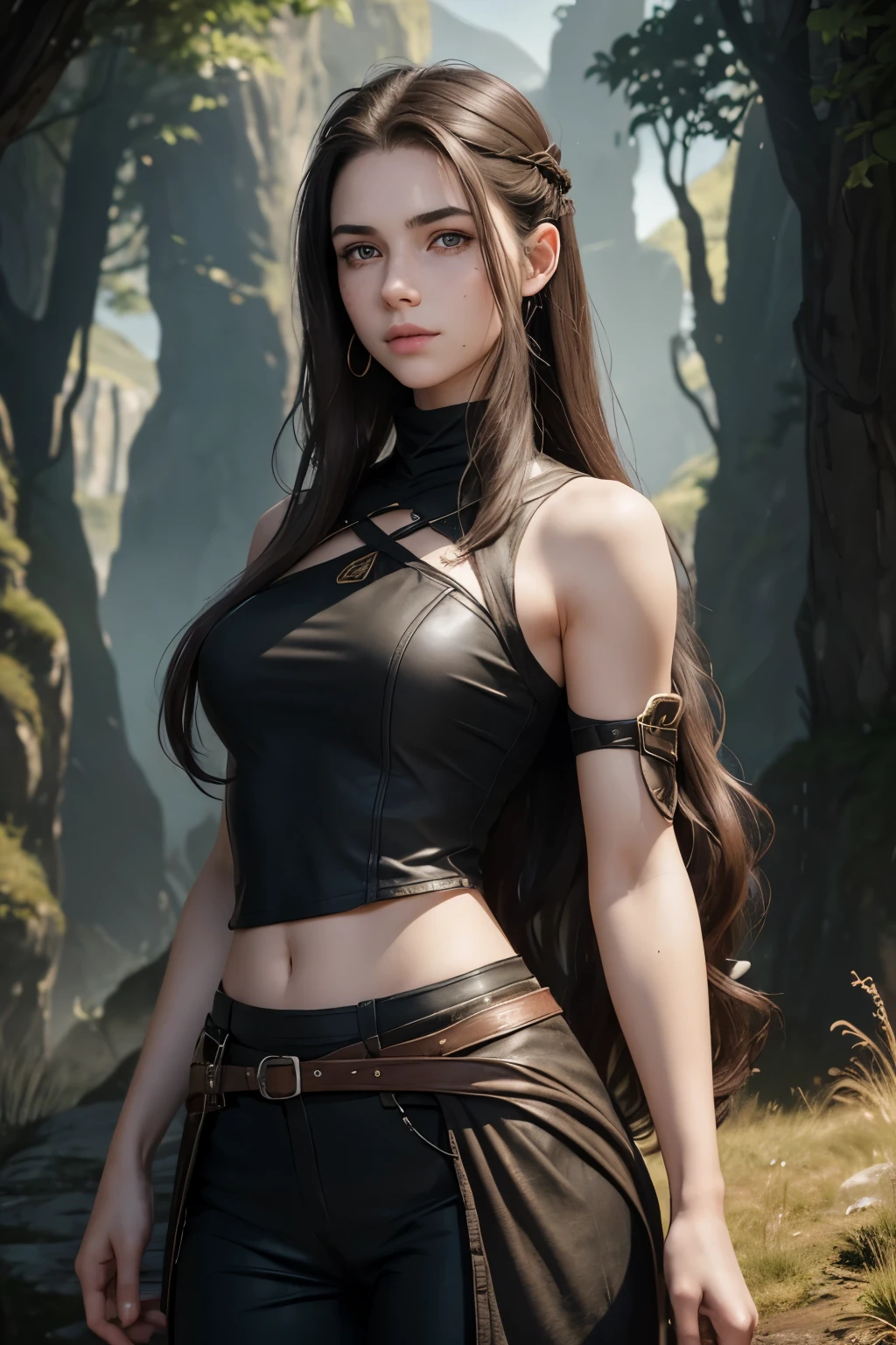 Masterpiece, best quality, intricate details, dynamic pose, full body shot, primeval forest, creeping,
Nidali, League of Legends, heavy costume, ridiculous, gaureth, cowboy shooter, 1 girl, body markers, brunette hair, spear, face markings, nails, chunky long fur trim, gemstones, vibrant eyes, jewelry, long hair, necklace, short skirt ponytail, solo, giant tooth necklace, flowing hair, headband
Nidali, --s2