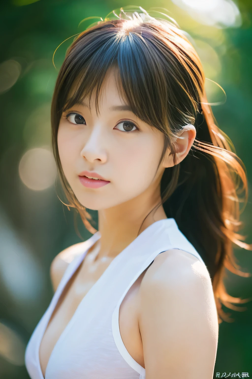 (masterpiece、High resolution、high quality),(((Japanese idol photos　Perfect photo、Realistic Women)))、((Beautiful Japanese Women、Beautiful woman)、Nice body、Perfect ???????、Beautiful body、Beautiful Skin、Professional photography、Realistic、Genuine、fashionable、white、A scene full of emotion、Professionalism、gravure、gravure costume、