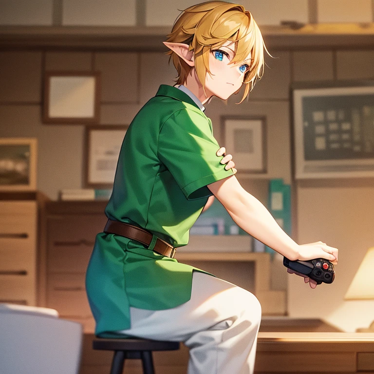 Link boy playing video games