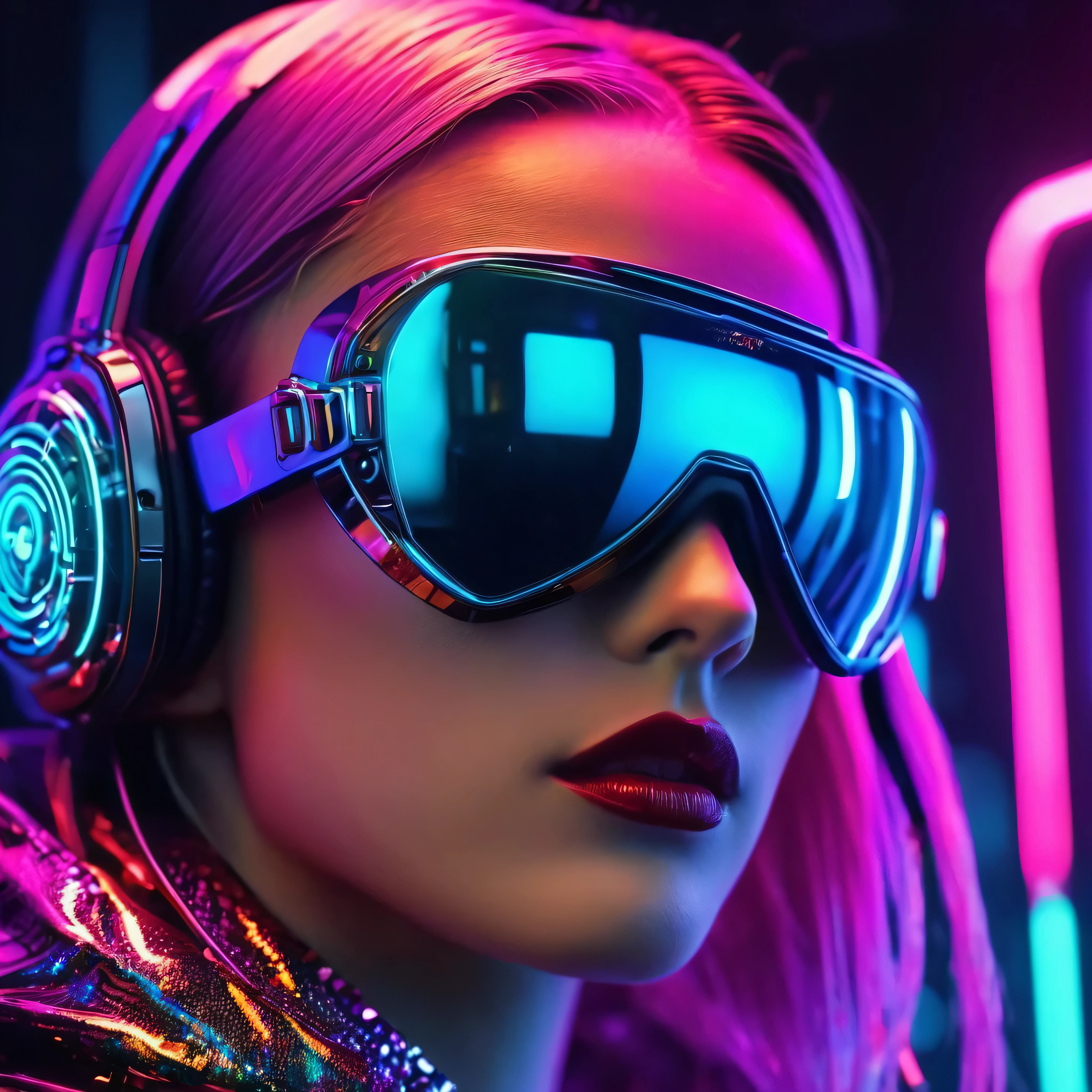 create an image demonstrating the Stil of ((Cyber Stylin)) Stil, Hyperrealismus, 8K high resolution, Leuchtende Farben, scharfer Fokus, wahnsinnig detailliert
