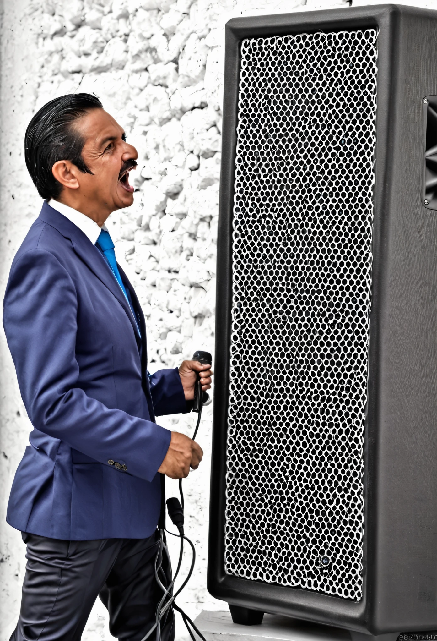 (((SPEAKERMAN PERSONAJE CON CABEZA DE SPEAKER Y CUERPO DE GUERRERO)))
(((MIRANDO AL ESPECTADOR)))