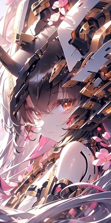 Top quality masterpiece illustrations、Black hair and black eyes、Wearing multiple necklaces、Wearing earrings、Little girl in black and white fancy dress looking up、Cute and elegant face with long hair in the upward view. The angle of the lower body is fair.、More hair details、