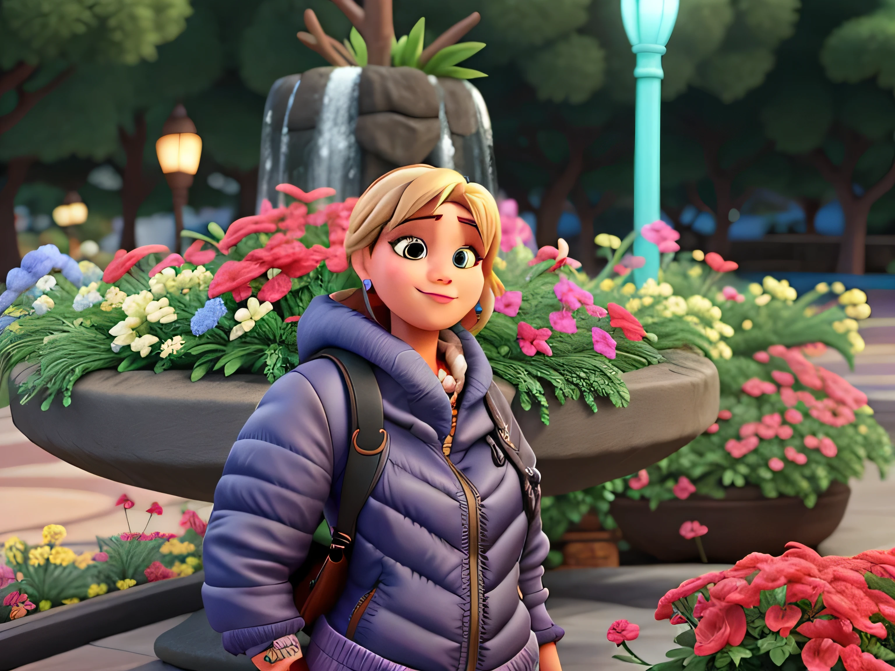 uma mulher, estilo disney pixar, alta qualidade, detalhes perfeitos