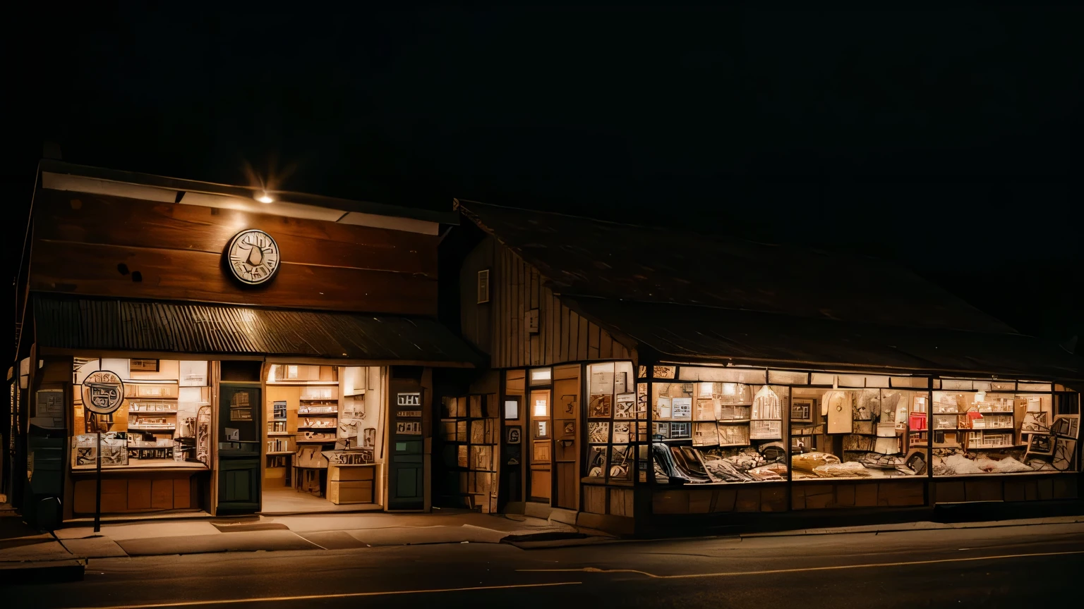 A REALISTIC OLD STORE, NIGHT, TERROR,4K
