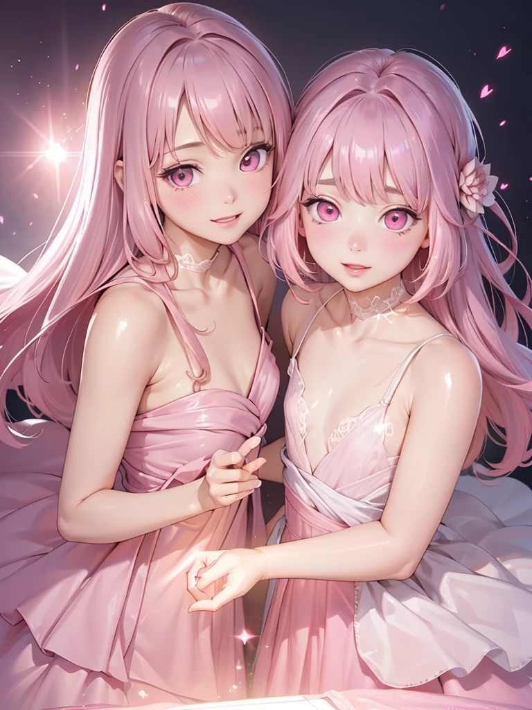 Very detailed CG Unity 8K wallpaper, Cute One lady, Mature hair、lady ,beautiful lady, pale skin (Super masterpiece, Beautiful person, well detailed face polluted smile, Photorealistic, hyper realisitic),
(Pink gorgeous dress:1.7)、 smile、
Japanese background with light pink flowers and snow、Portrait、
(ref Eyes)、(flat chest:1.3)、(Glowing Skin:1.7)、Detailed eyes、Big eyes、Open your mouth、Hide your arm、