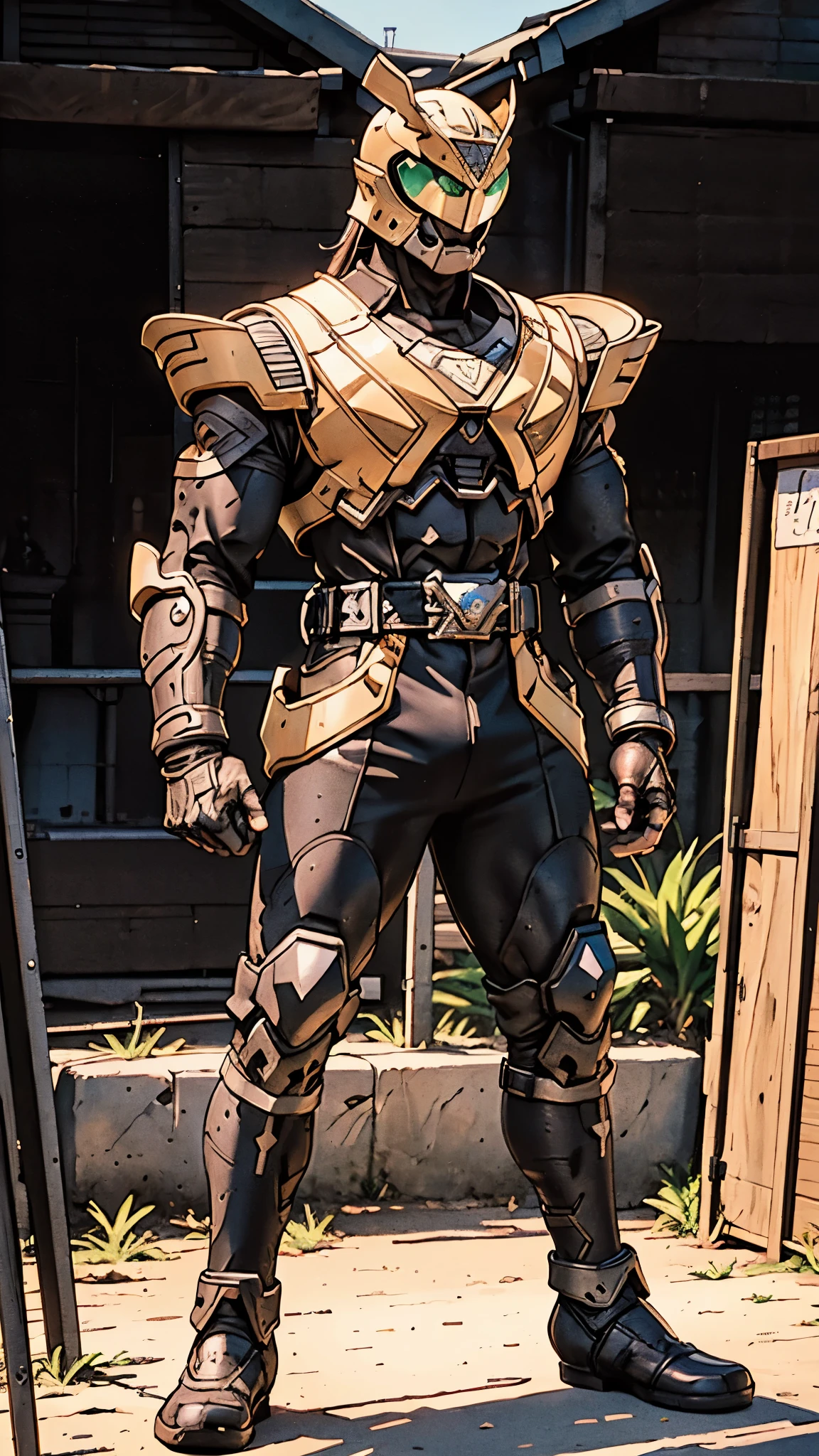 A man wearing a full-face helmet, a fantasy-style biomecha armored combat suit, green eyes, a composite layered chest armor, fully enclosed shoulder guards, matching arm and leg guards, the belt is adorned with dragon claw grasping orbs, primarily black with red accents, the design balances heavy with agility, a high-tech biological armor, concept inspired by dragons, stands on the skyscraper of a futuristic high-tech city, this character embodies a finely crafted fantasy-surreal style armored hero in anime style, exquisite and mature manga art style, ((male:1.5)), metallic, real texture material, dramatic, high definition, best quality, highres, ultra-detailed, ultra-fine painting, extremely delicate, professional, perfect body proportions, golden ratio, anatomically correct, symmetrical face, extremely detailed eyes and face, high quality eyes, creativity, RAW photo, UHD, 32k, Natural light, cinematic lighting, masterpiece-anatomy-perfect, masterpiece:1.5