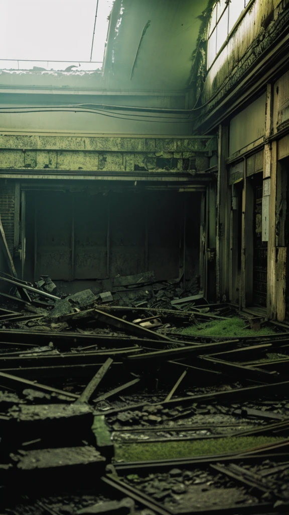 subway,moss,Showa,Collapse,Devastation,Inside the ruins,Glasses,Women,adventure,Black and White,