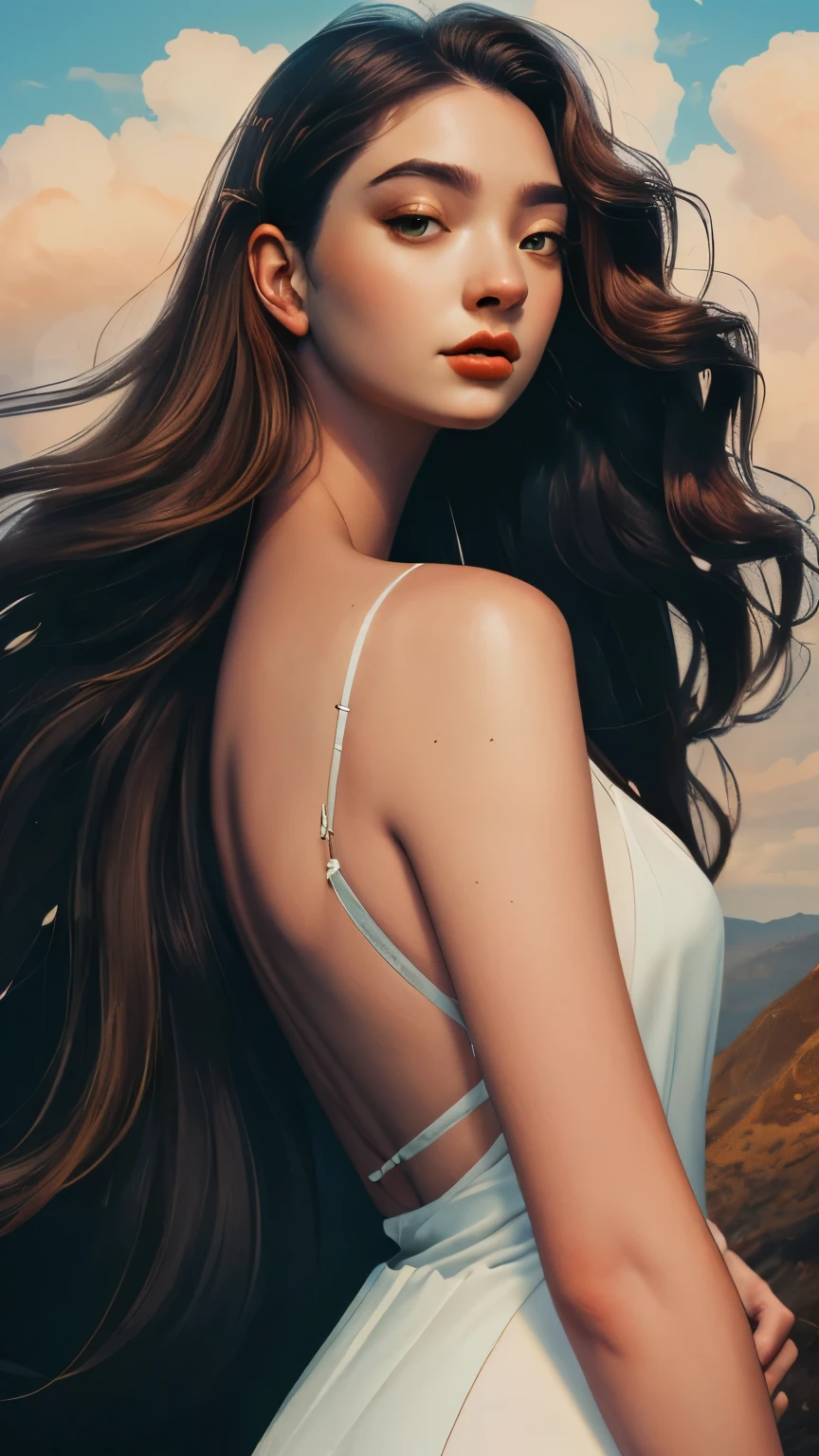 ((line art)), 23 yr old woman Emily Dickenson mixed with Lorde and Ashley Olsen with an slender thin build, mascara, green eyes, smiling full body, walking, legs visible, feeling the wind blow
long slender nose, cleftless chin, ashy blonde hair soft waves, wearing Tennis Basic Crisscross Backless Breathable Softness Active Dress, 8k resolution, photorealistic masterpiece, professional photography, natural lighting, 1girl maximalist, 8k resolution, concept art, intricately detailed, complex, maximum details,
