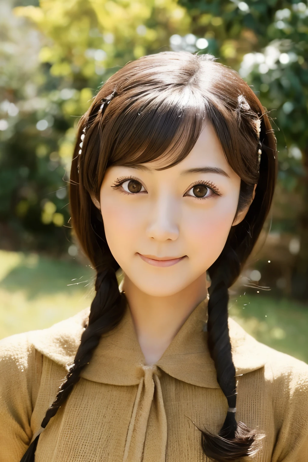 Skinny Japanese 40s woman in a costume of 1960s, cute face, detailed face, detailed eyes, a sepia-toned photo