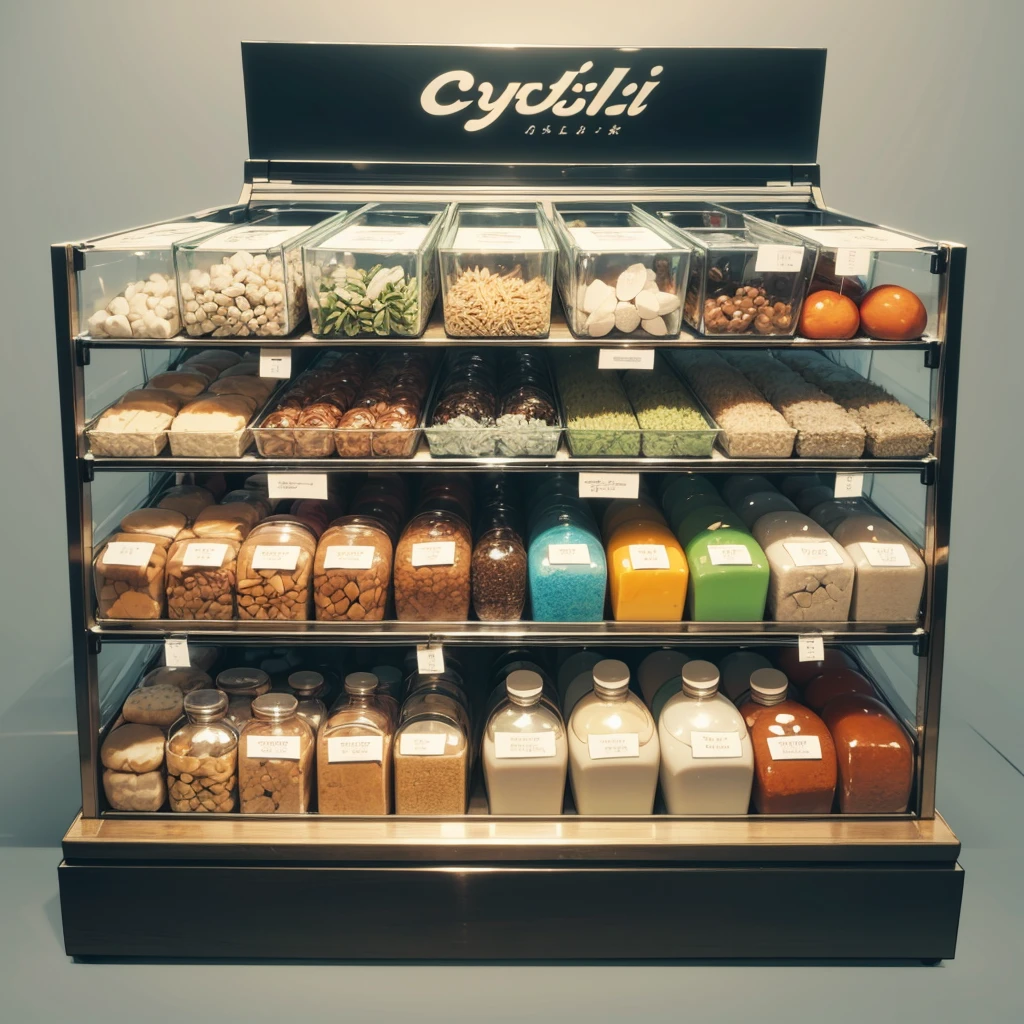 crystal containers empty, no logos, brands, no colors