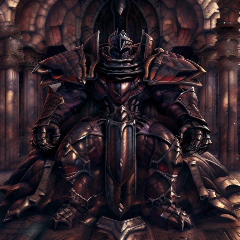 (masterpiece, best quality, detailed:1.2) (Pokémon) lucario, detailed full body, a knight's mechanical armor, glowing wide and heavy armor, wears full body armor. massive muscles, huge pecs, chiseled abs, huge pectorals, exaggeratedly huge muscles. wearing a cloak. unusually developed muscular body big muscle, pecs, triceps, traps, waist narrow, unusually developed muscular body, Dark knight, BlackKnight_fe, The claws are sharp, Sharp teeth, He wears a black cloak on his back. sitting on the throne,