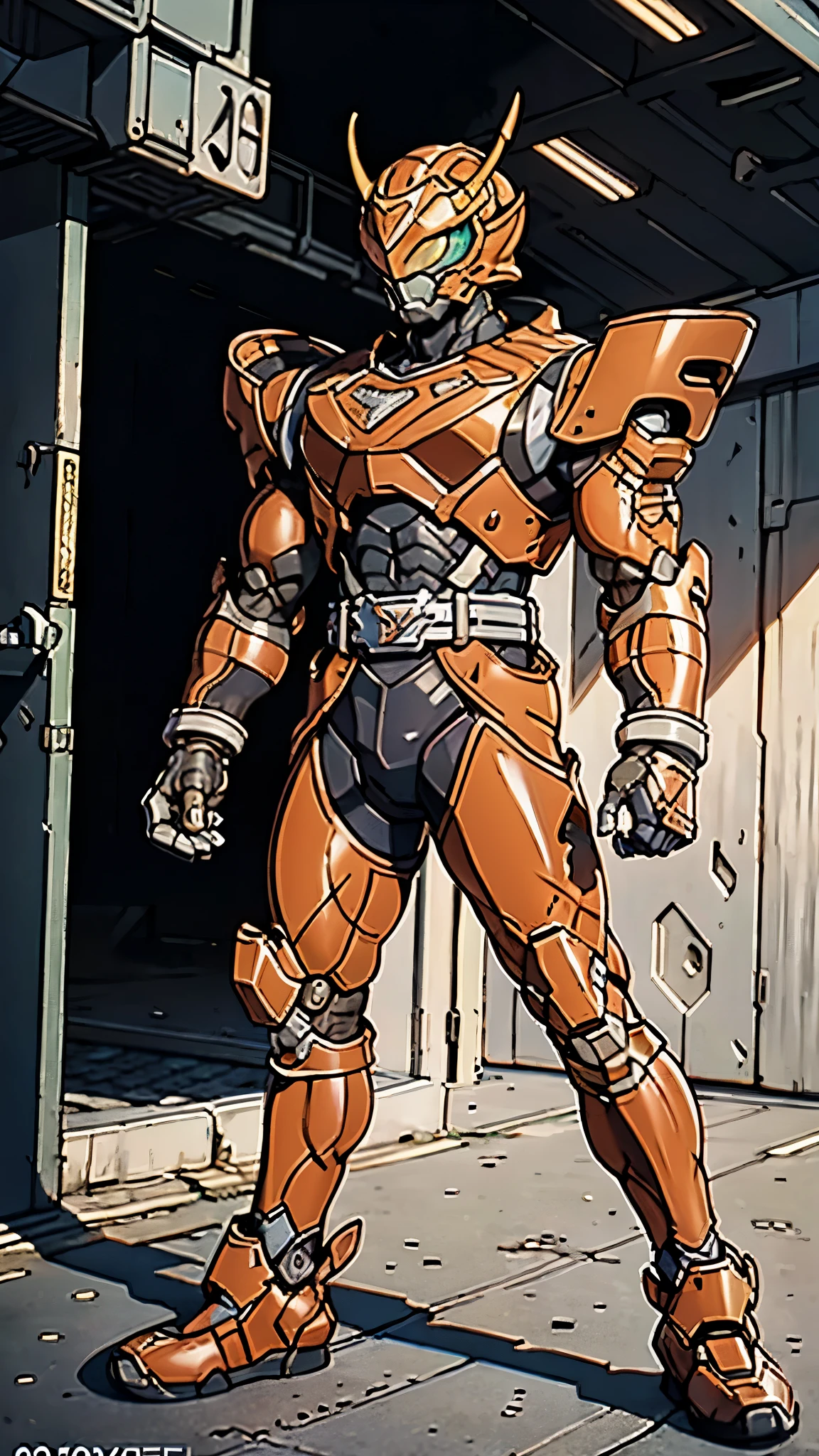 A man wearing a full-face helmet, a fantasy-style biomecha armored combat suit, green eyes, a composite layered chest armor, fully enclosed shoulder guards, matching arm and leg guards, the belt is adorned with dragon claw grasping orbs, primarily black with red accents, the design balances heavy with agility, a high-tech biological armor, concept inspired by dragons, stands on the skyscraper of a futuristic high-tech city, this character embodies a finely crafted fantasy-surreal style armored hero in anime style, exquisite and mature manga art style, ((male:1.5)), metallic, real texture material, dramatic, high definition, best quality, highres, ultra-detailed, ultra-fine painting, extremely delicate, professional, perfect body proportions, golden ratio, anatomically correct, symmetrical face, extremely detailed eyes and face, high quality eyes, creativity, RAW photo, UHD, 32k, Natural light, cinematic lighting, masterpiece-anatomy-perfect, masterpiece:1.5