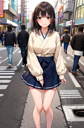 Japanese girl,beautiful girl,In the city,Blushing,Glaring at me,Inner thighs,Bend,patience