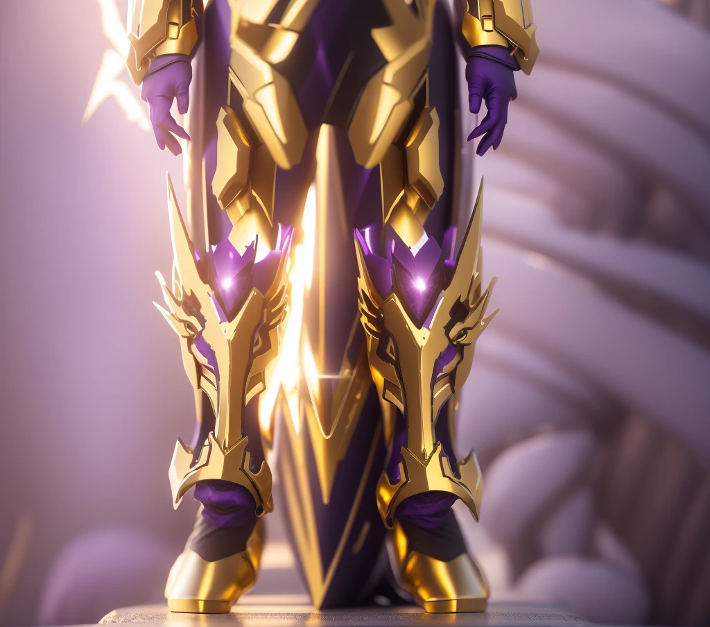 The color changes to gold and purple，Some gold and purple（Ensure its layering and armor texture，Gold as the main color）