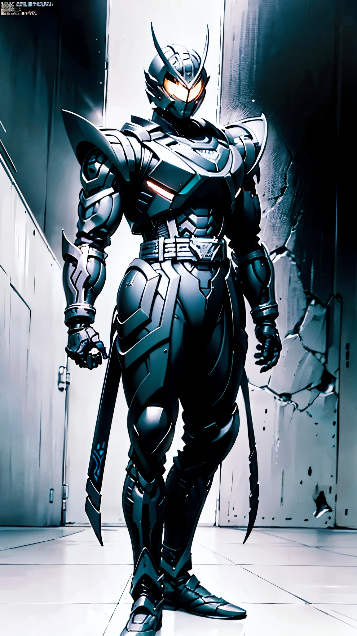 A man wearing a full-face helmet, a fantasy-style biomecha armored combat suit, green eyes, a composite layered chest armor, fully enclosed shoulder guards, matching arm and leg guards, the belt is adorned with dragon claw grasping orbs, primarily black with red accents, the design balances heavy with agility, a high-tech biological armor, concept inspired by dragons, stands on the skyscraper of a futuristic high-tech city, this character embodies a finely crafted fantasy-surreal style armored hero in anime style, exquisite and mature manga art style, ((male:1.5)), metallic, real texture material, dramatic, high definition, best quality, highres, ultra-detailed, ultra-fine painting, extremely delicate, professional, perfect body proportions, golden ratio, anatomically correct, symmetrical face, extremely detailed eyes and face, high quality eyes, creativity, RAW photo, UHD, 32k, Natural light, cinematic lighting, masterpiece-anatomy-perfect, masterpiece:1.5