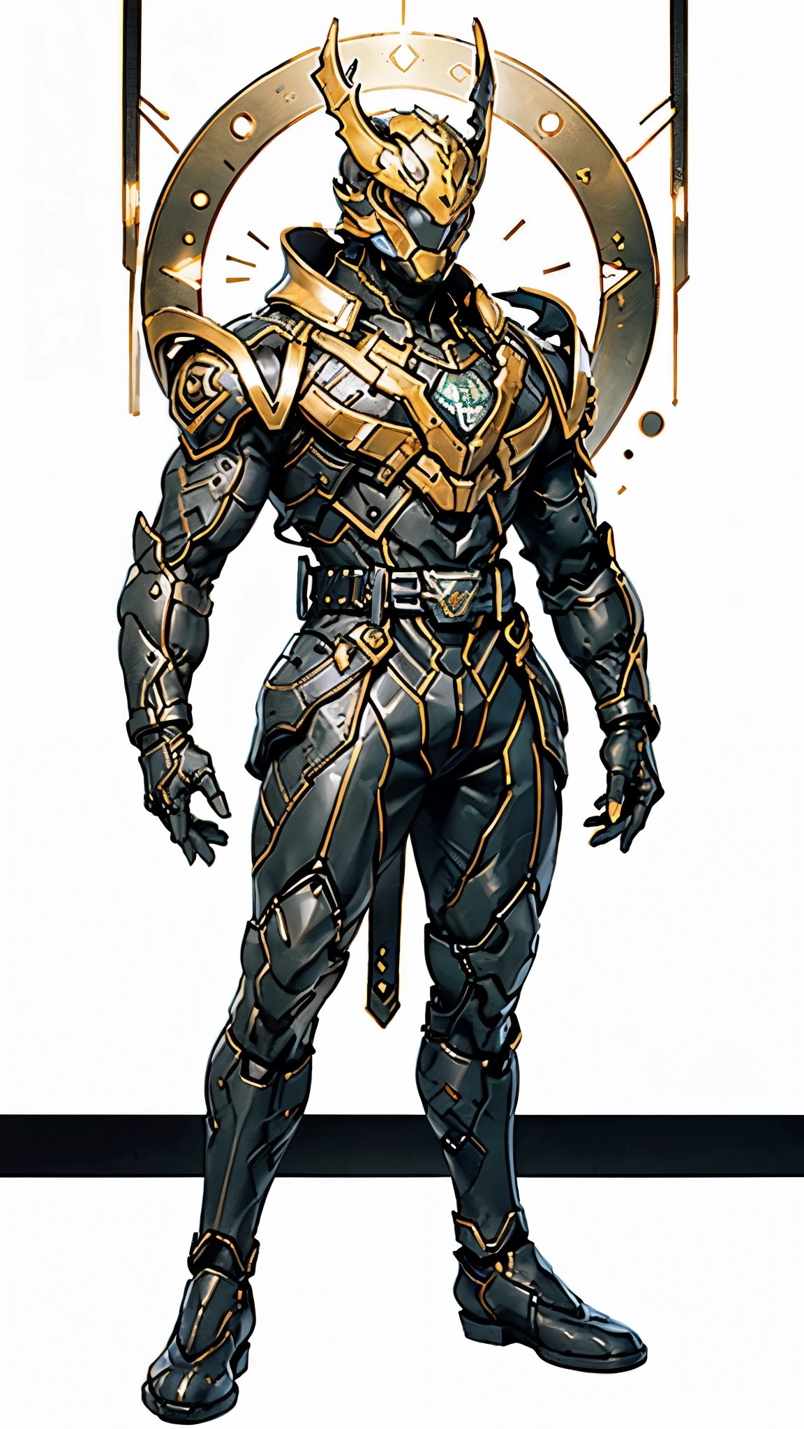 A man wearing a full-face helmet, a fantasy-style biomecha armored combat suit, green eyes, a composite layered chest armor, fully enclosed shoulder guards, matching arm and leg guards, the belt is adorned with dragon claw grasping orbs, primarily black with red accents, the design balances heavy with agility, a high-tech biological armor, concept inspired by dragons, stands on the skyscraper of a futuristic high-tech city, this character embodies a finely crafted fantasy-surreal style armored hero in anime style, exquisite and mature manga art style, ((male:1.5)), metallic, real texture material, dramatic, high definition, best quality, highres, ultra-detailed, ultra-fine painting, extremely delicate, professional, perfect body proportions, golden ratio, anatomically correct, symmetrical face, extremely detailed eyes and face, high quality eyes, creativity, RAW photo, UHD, 32k, Natural light, cinematic lighting, masterpiece-anatomy-perfect, masterpiece:1.5