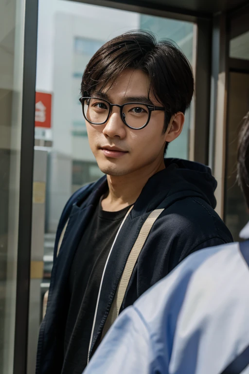 Korean man with glasses